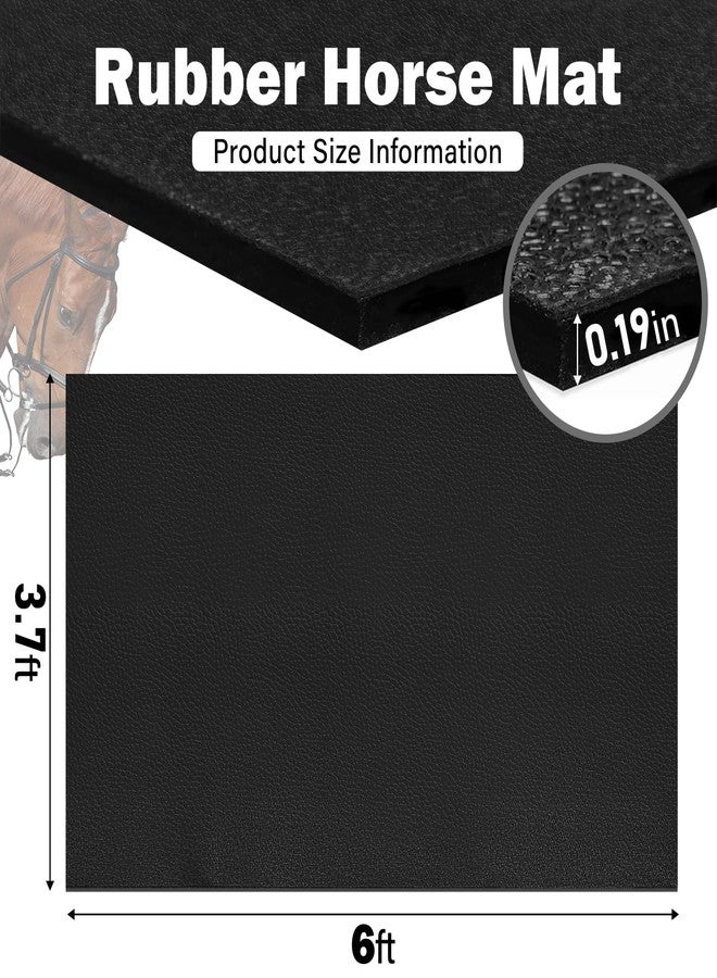 Wibeelee Rubber Horse Stall Mat, 3.7x6 Ft Stable Mat with Shock Absorption & Cushioning Waterproof Non-Slip Flooring for Horse Stalls Livestock Barn Farm Cattle Sheep & Pig Shed Easy Clean Horse Mat - Image 3